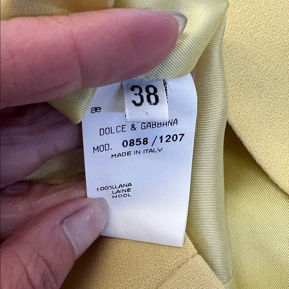 Dolce & Gabbana Yellow and Cream Crop Top - Picture 7 of 7